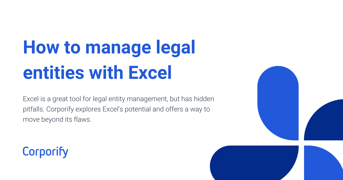 How to manage legal entities with Excel